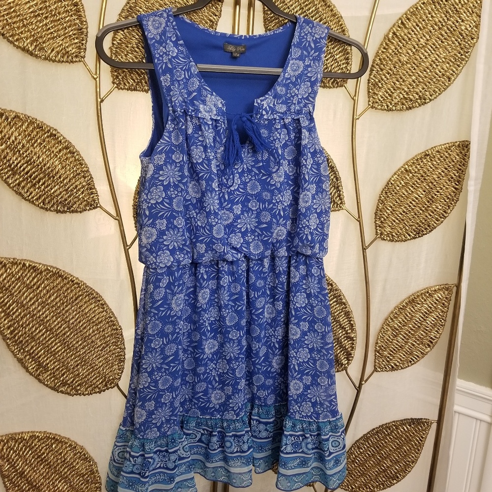 Adorable Blue Lily Rose Dress sz S.